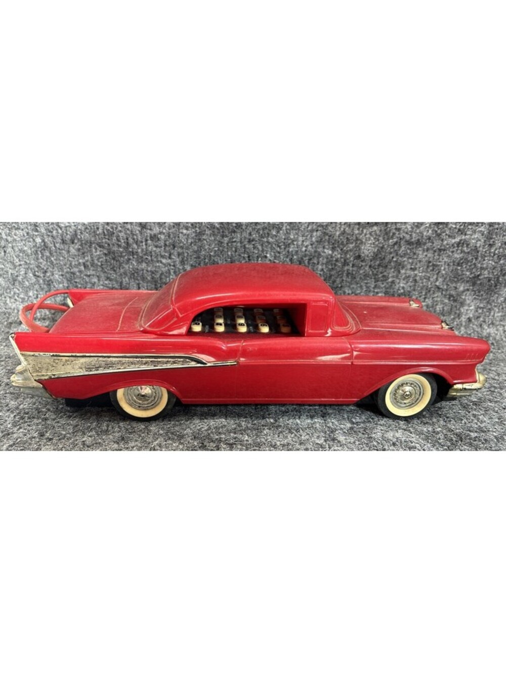 Vintage Telemania Red Telephone 1957 Chevy Push Button Phone Retro